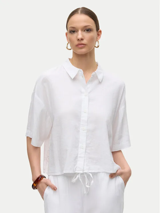 Vero Moda Риза Linn 10306820 Бял Relaxed Fit – Дамски ежедневни ризи