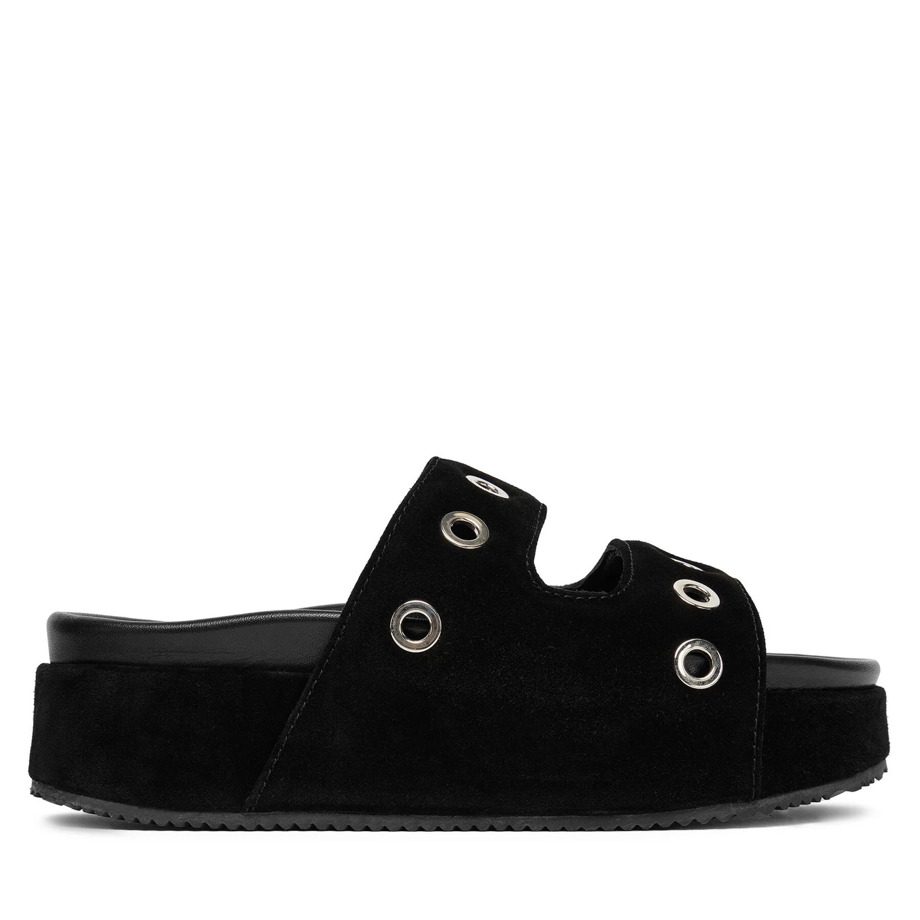 Чехли Inuikii Suede Studs 70103-153 Черен – Дамски чехли