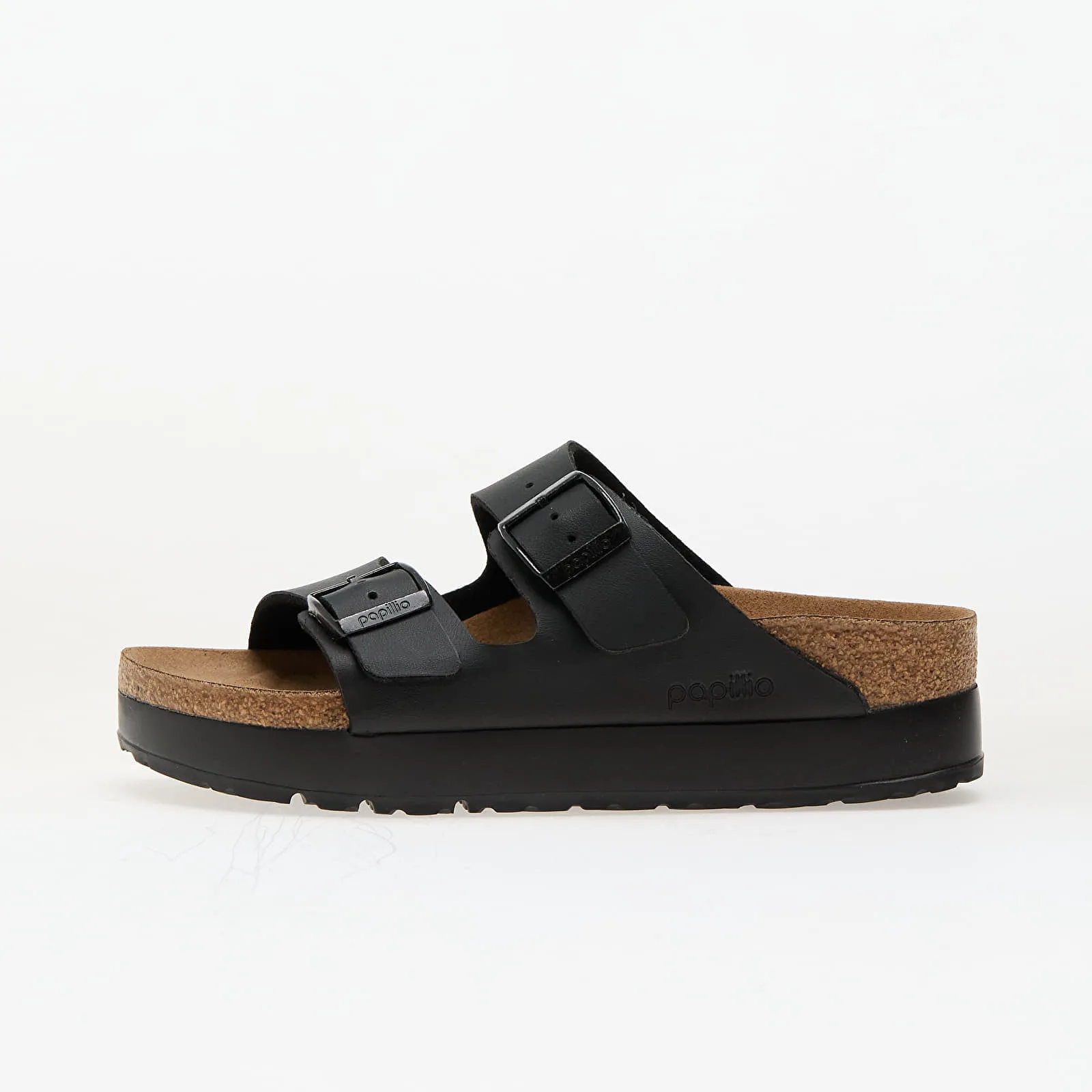Дамски чехли Birkenstock Arizona PAP Flex Platform Birko-Flor черни – Black
