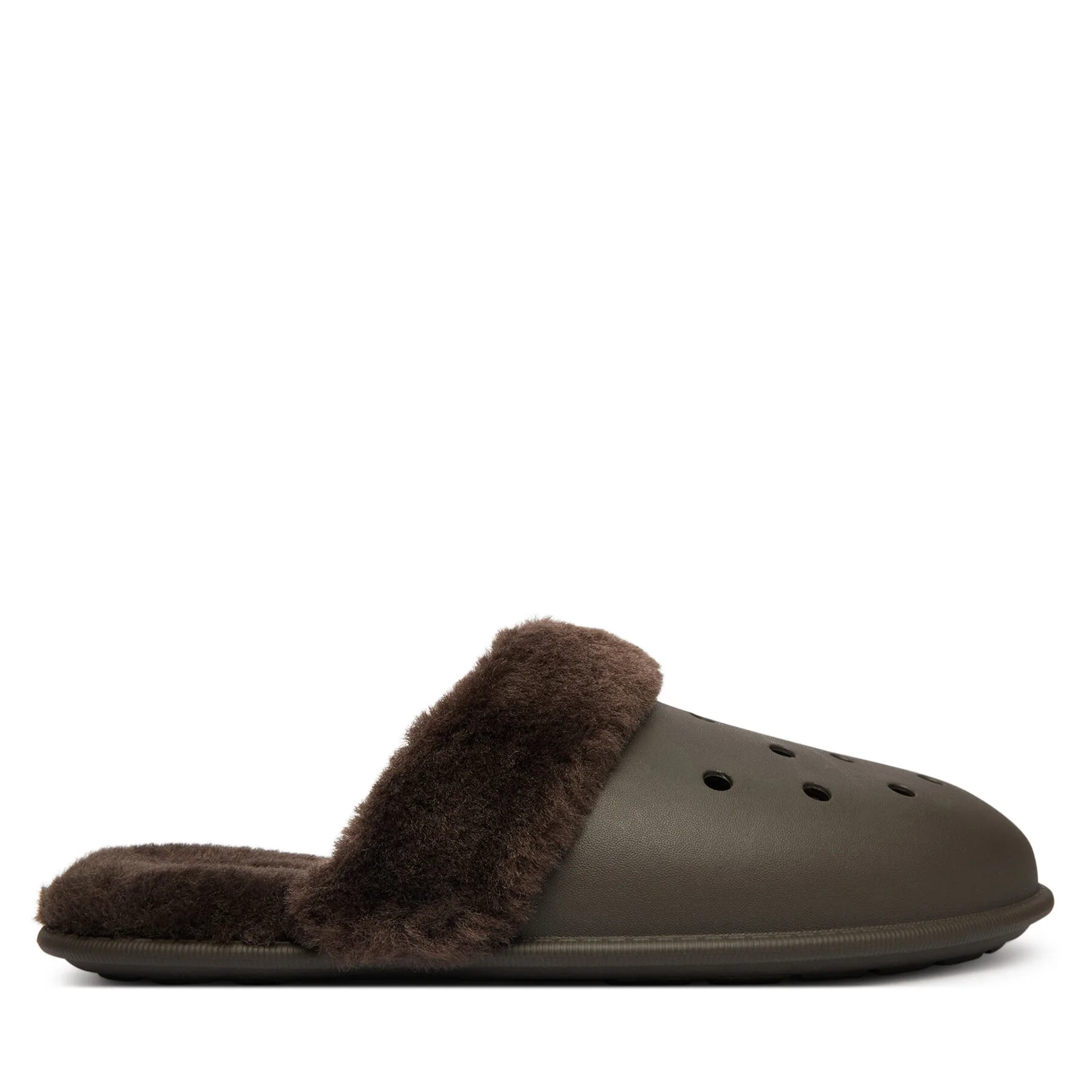 Пантофи Crocs Classic Fuzz Scuff 212143 Кафяв – Дамски пантофи