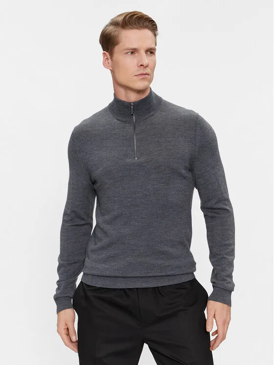 Calvin Klein Пуловер K10K110421 Сив Regular Fit – Мъжки пуловери и жилетки