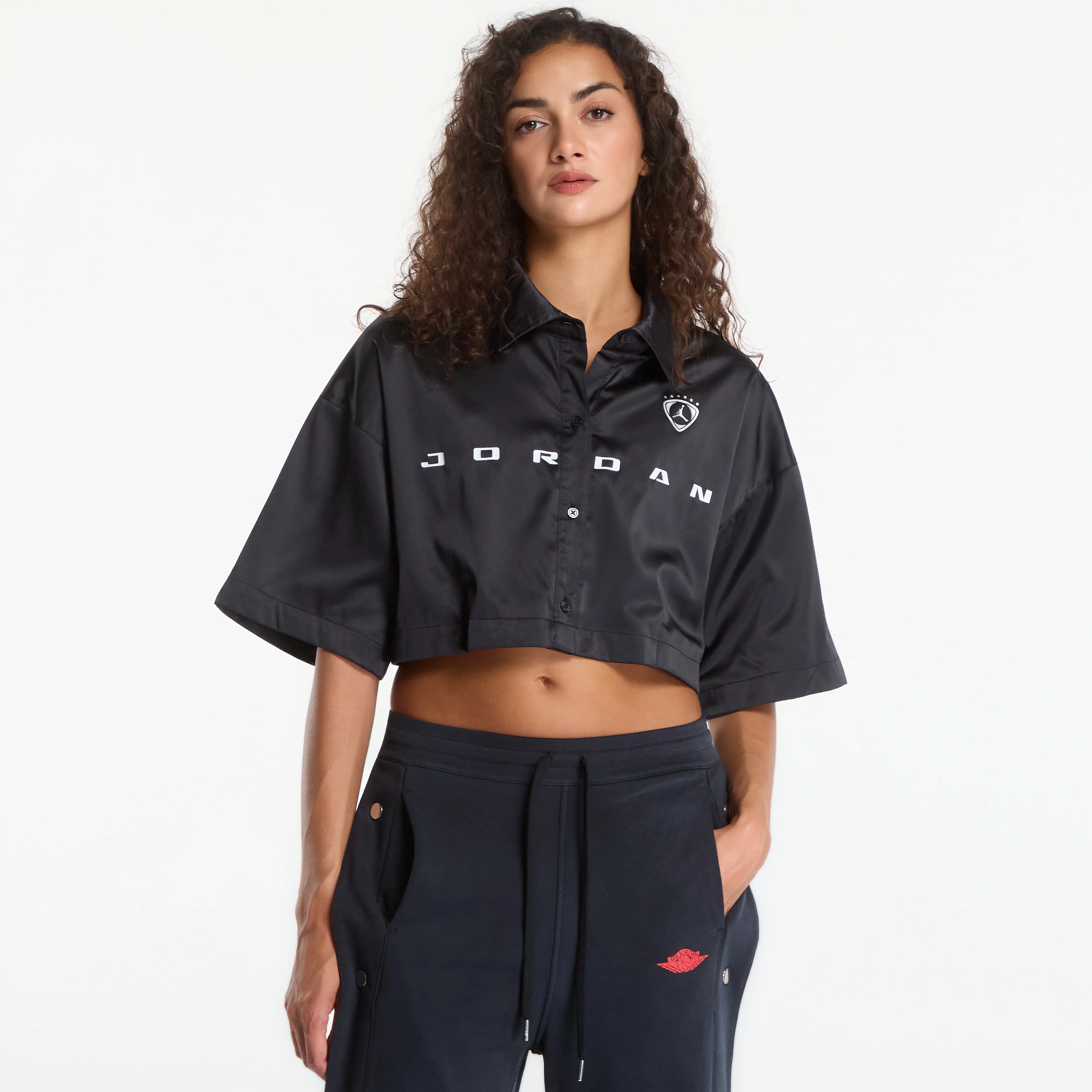 Риза Jordan Flight Women's Woven Top Black L – Дамски ризи