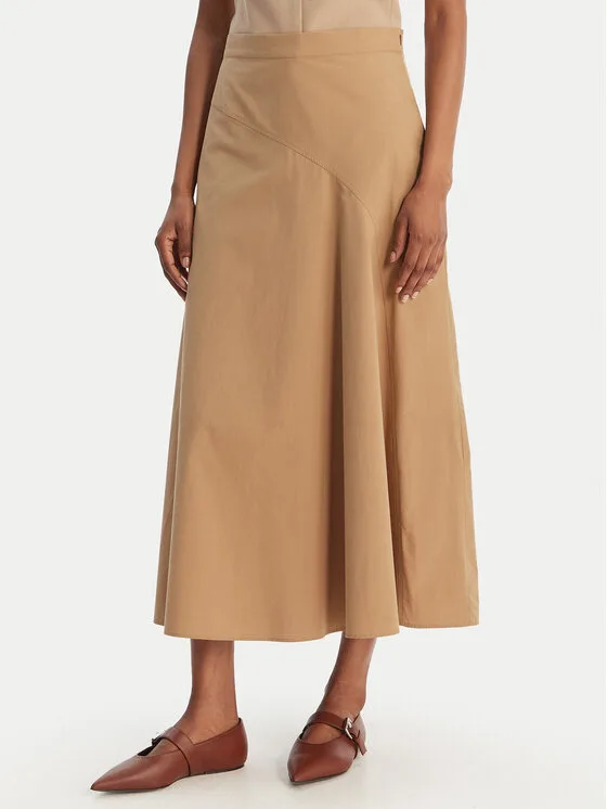 Weekend Max Mara Пола тип трапец Zattera 2615101042 Бежов Regular Fit – Дамски поли тип трапец