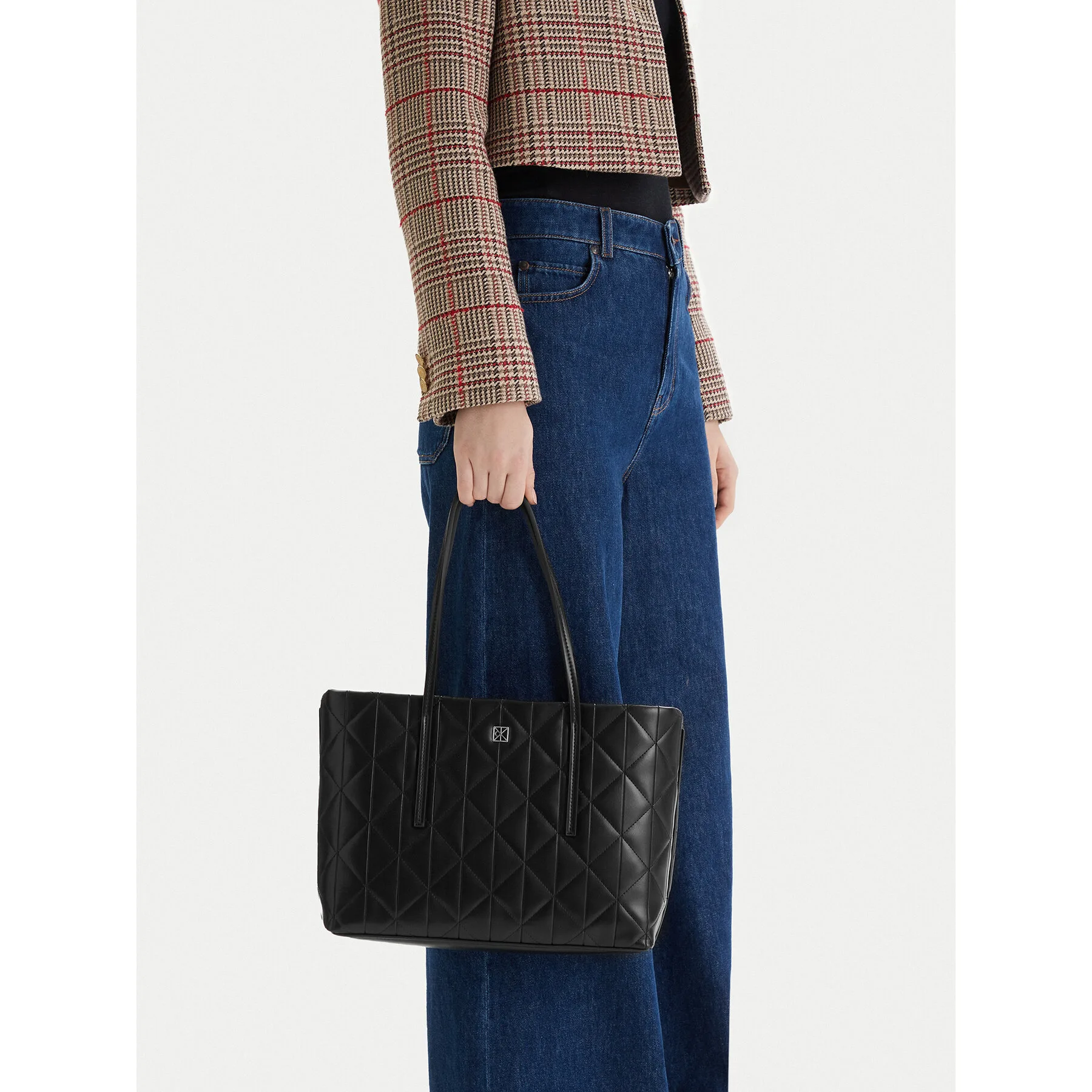 Дамска чанта Calvin Klein Quilted Small черна – Черен – Класически дамски чанти