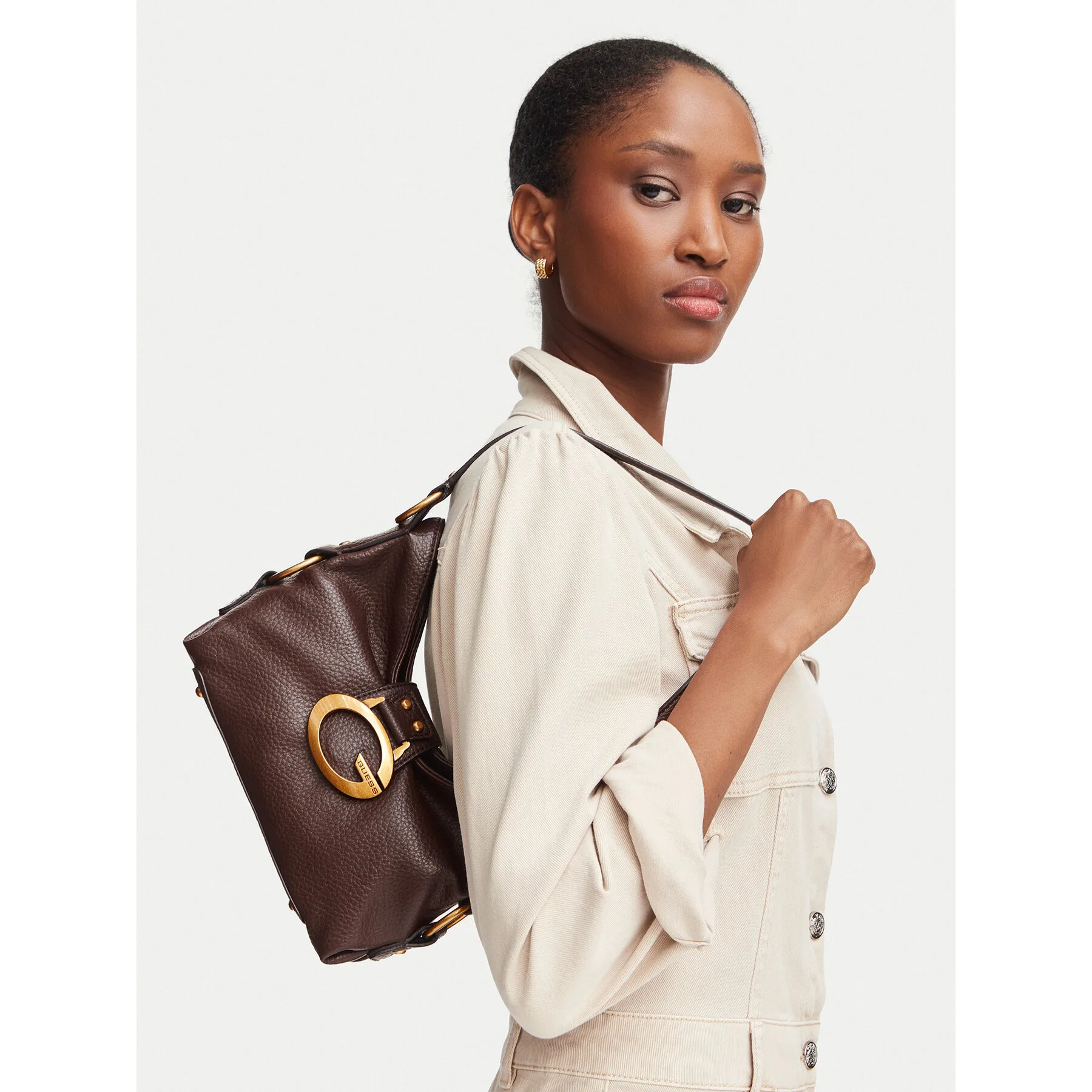 Дамска чанта Guess Camden Mini HWBB93 08720 Кафяв – Класически дамски чанти