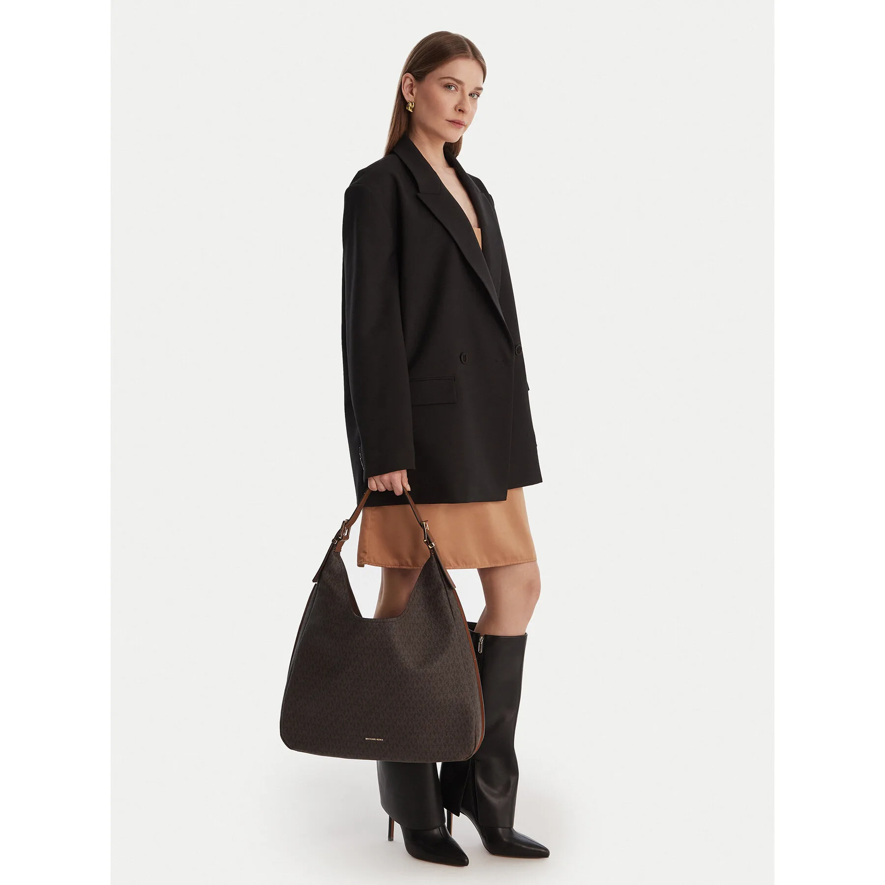 Дамска чанта MICHAEL Michael Kors 30F5GY5H7B кафява – Класически дамски чанти