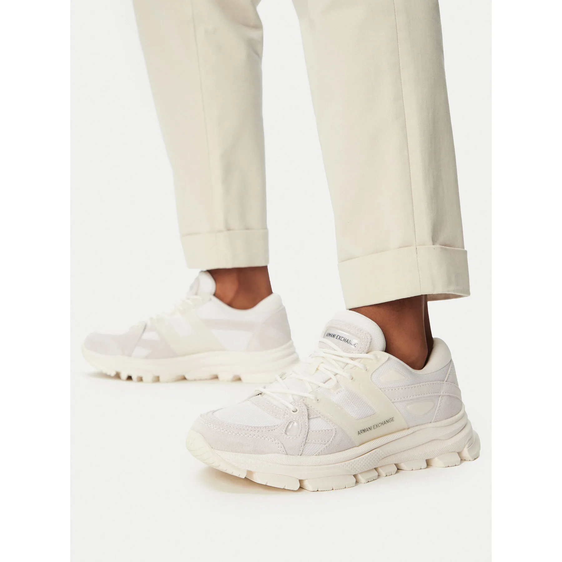 Сникърси Armani Exchange XM001678 AF17356 M0344 Екрю – Кремав – Мъжки ниски маратонки
