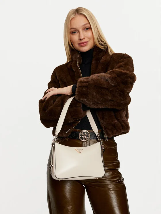 Guess Дамска чанта HWVG94 93180 Кремав – Дамски чанти с дръжка