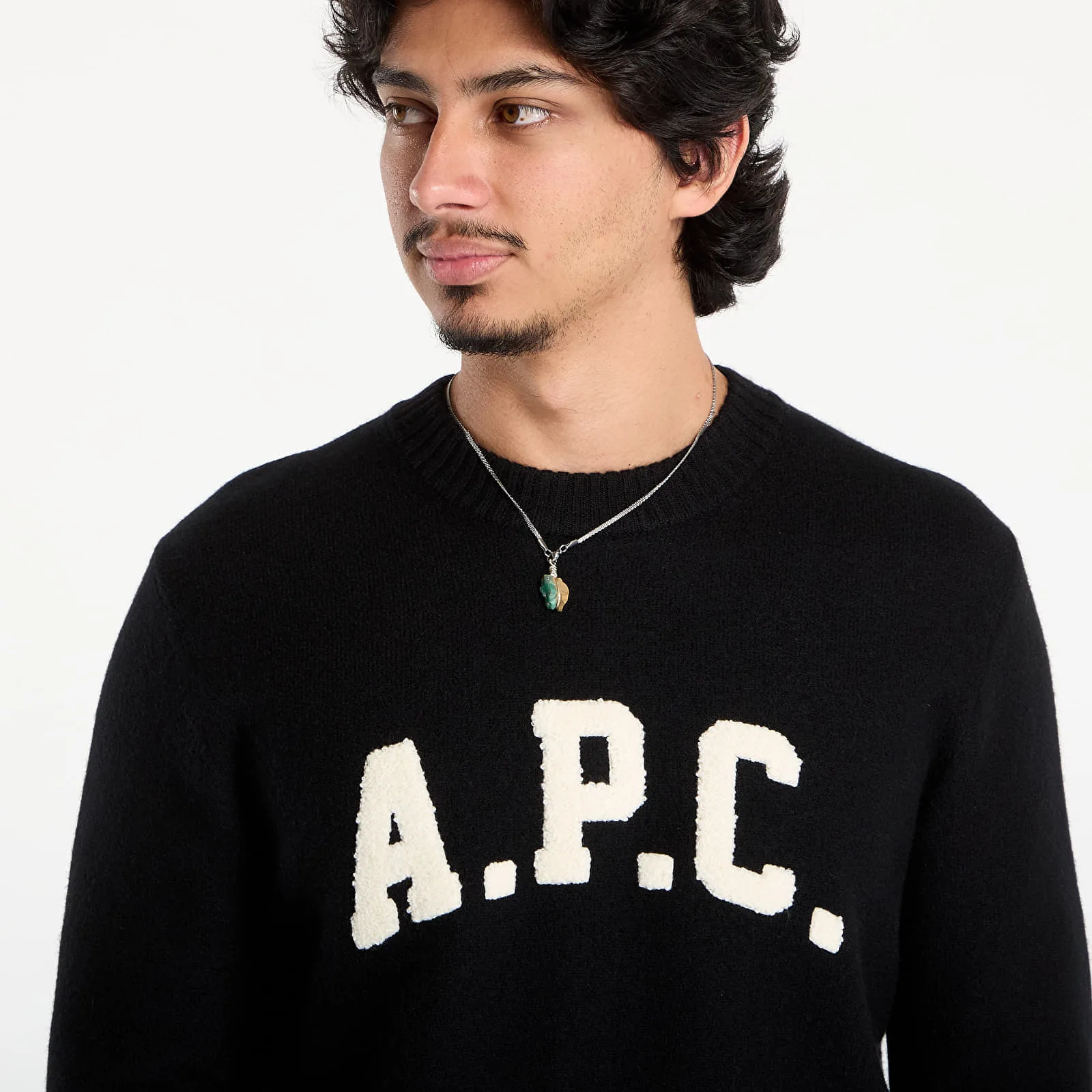 Пуловер A.P.C. Pull Jay Black L – Мъжки пуловери и жилетки