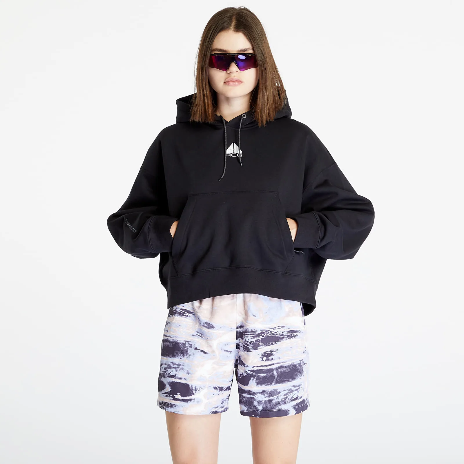 Суитшърт Nike ACG Therma-FIT Women's "Tuff Knit" Fleece Hoodie Black/ Summit White L – Black|Summit White – Дамски худита