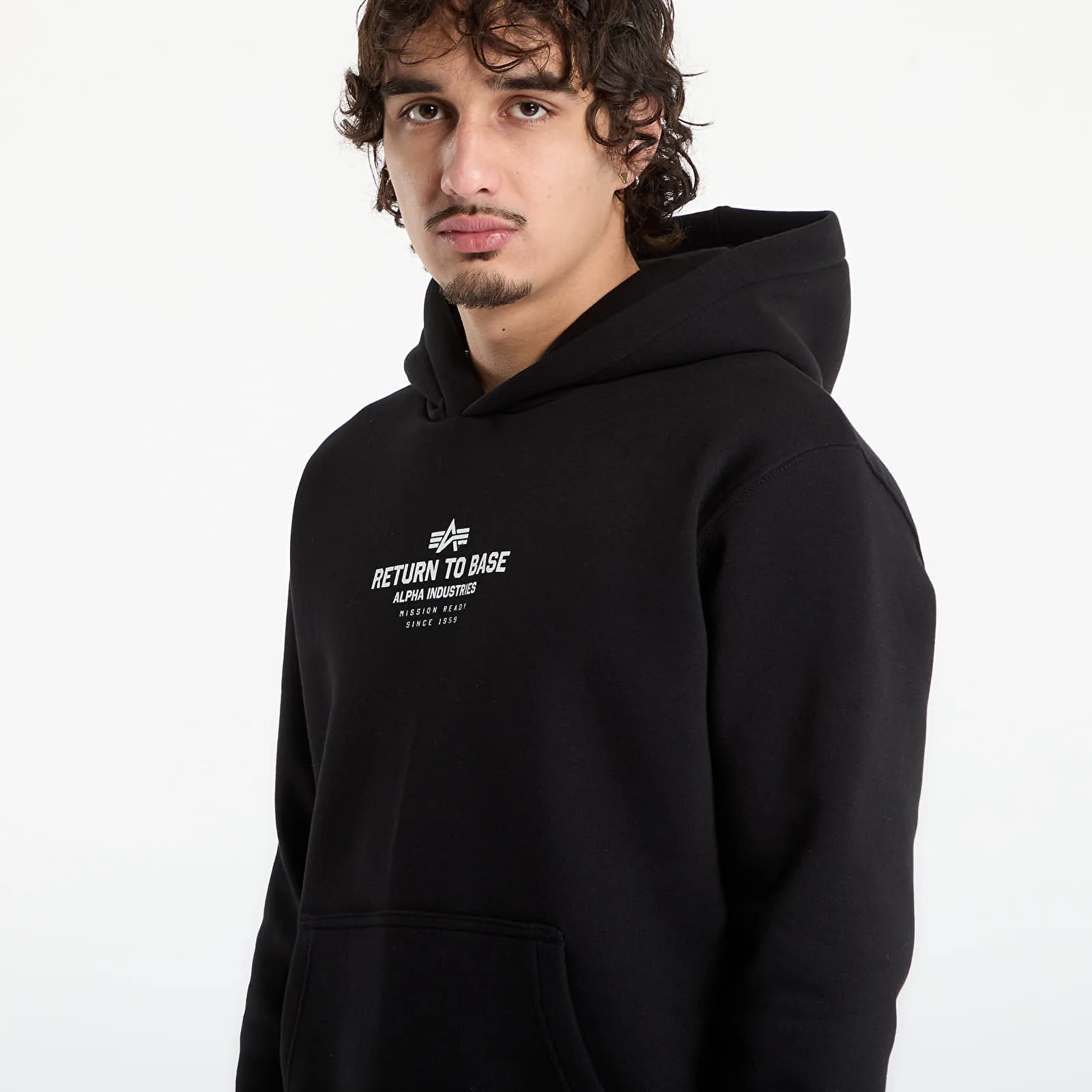Суитшърт Alpha Industries Return To Base Hoodie Black M – Мъжки худита