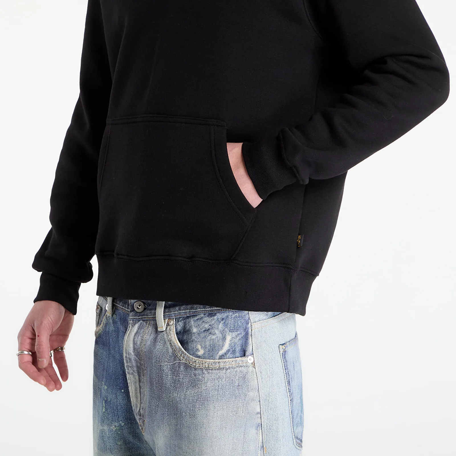 Суитшърт Alpha Industries Return To Base Hoodie Black M – Мъжки худита