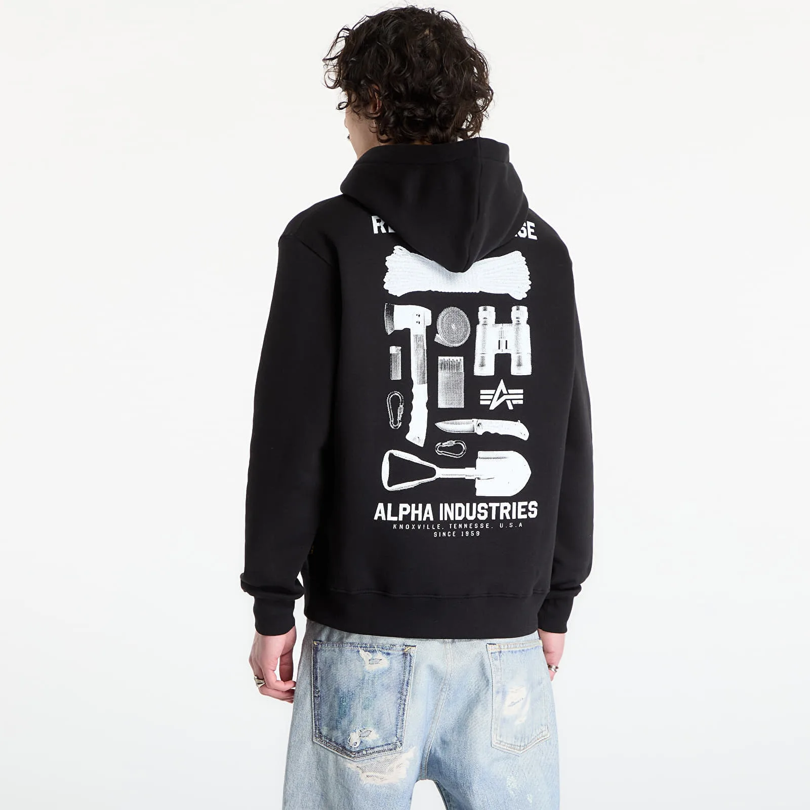 Суитшърт Alpha Industries Return To Base Hoodie Black M – Мъжки худита