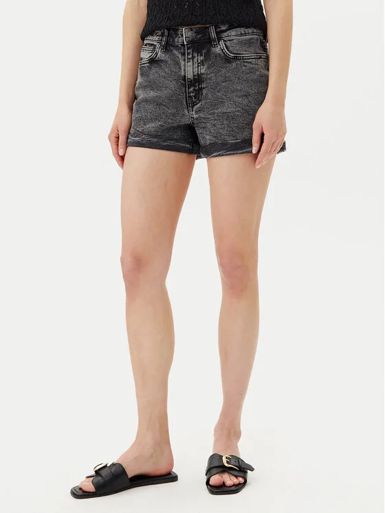 Noisy May Дънкови шорти Moni 27033697 Сив Slim Fit – Дамски дънкови шорти
