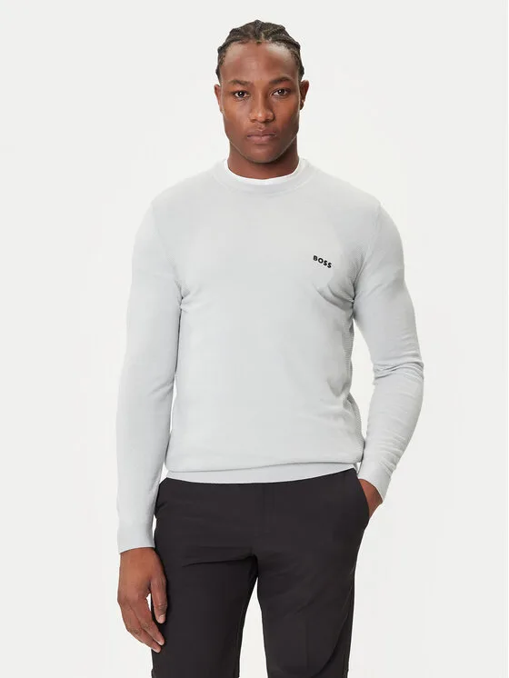 BOSS Пуловер K_Momentum 50541944 Сив Regular Fit – Мъжки пуловери и жилетки