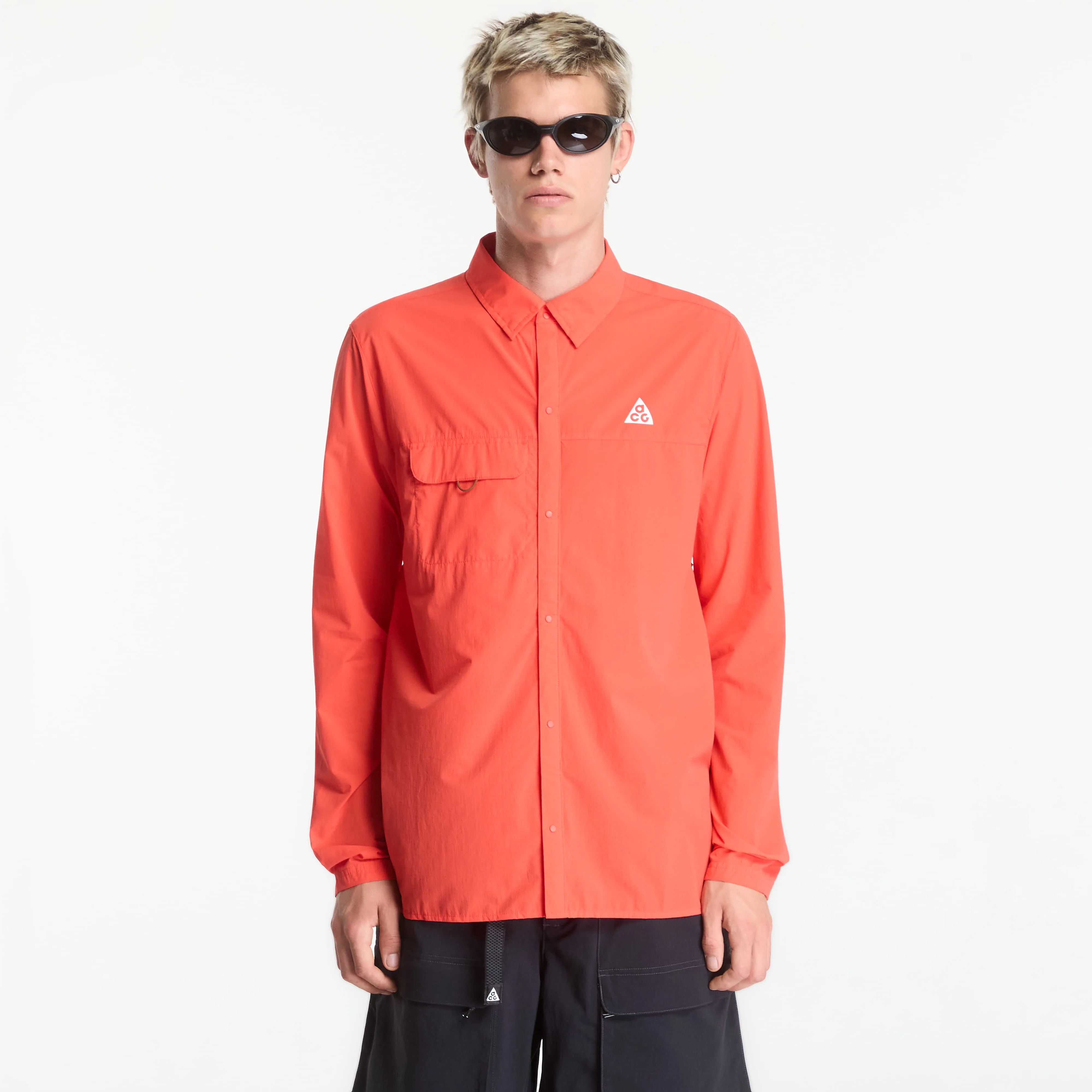 Риза Nike ACG "Aireez" Men's Long-Sleeve Button-Up Trail Running Top Lt Crimson/ Summit White L – Lt Crimson|Summit White – Мъжки ризи