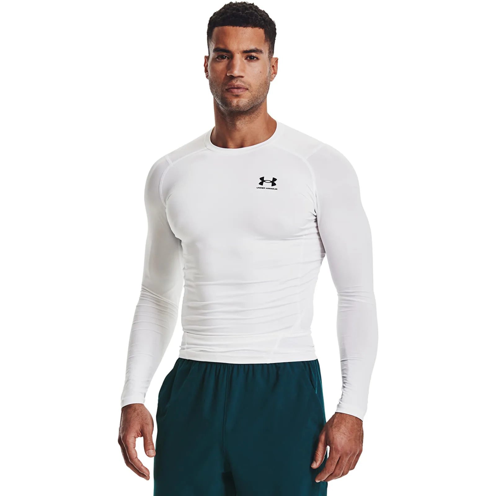 Мъжка тениска Under Armour Hg Comp 1361524 бяла/черна – White|Black – Мъжки тениски с къс ръкав