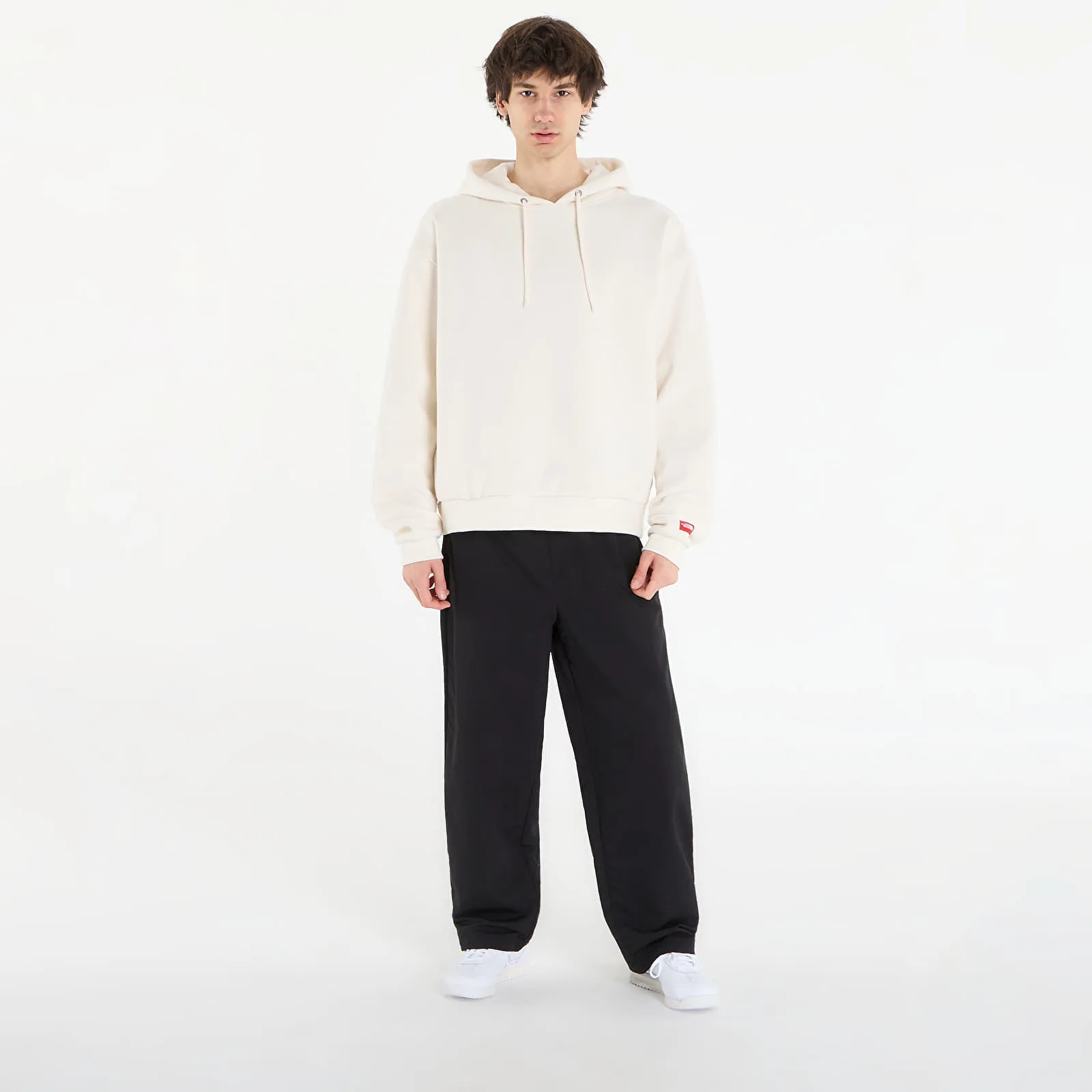 Мъжки суитшърт с качулка The North Face Redbox бял – White Dune – Мъжки худита