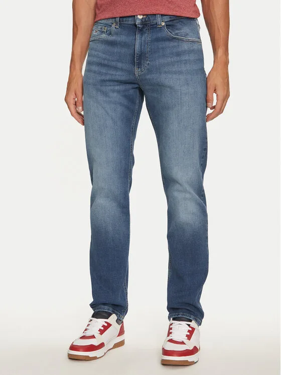 Мъжки дънки Tommy Jeans Ryan DM0DM21054 тъмносини – Мъжки slim дънки