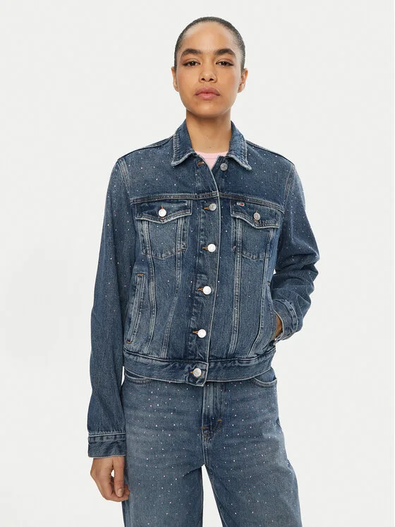 Дамско дънково яке Tommy Jeans Classic синьо – Дамски дънкови якета
