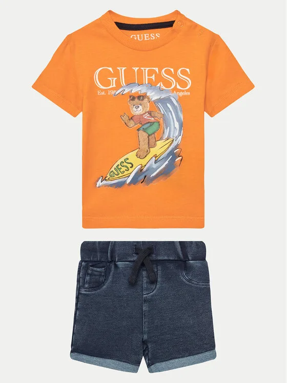 Guess Комплект тишърт и панталонки I5GG15 K8HM4 Оранжев Regular Fit – Бебешки комплекти