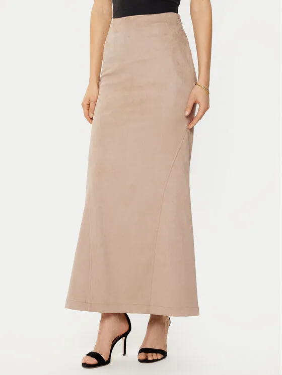 Guess Макси пола W5RD51 WE0L0 Бежов Regular Fit – Дамски макси поли