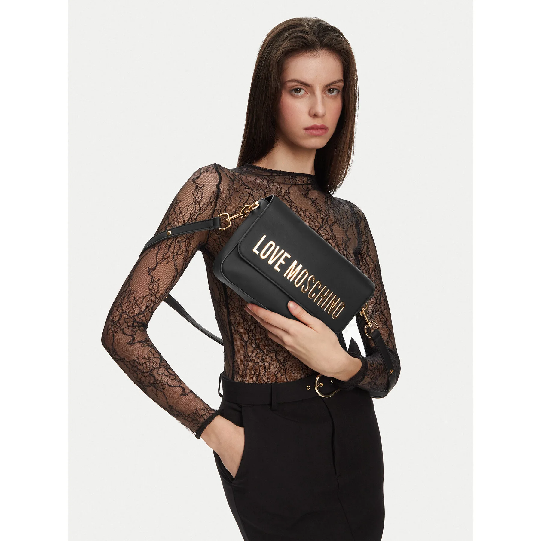 Дамска чанта LOVE MOSCHINO JC4023PP1MKD0000 Черен – Класически дамски чанти