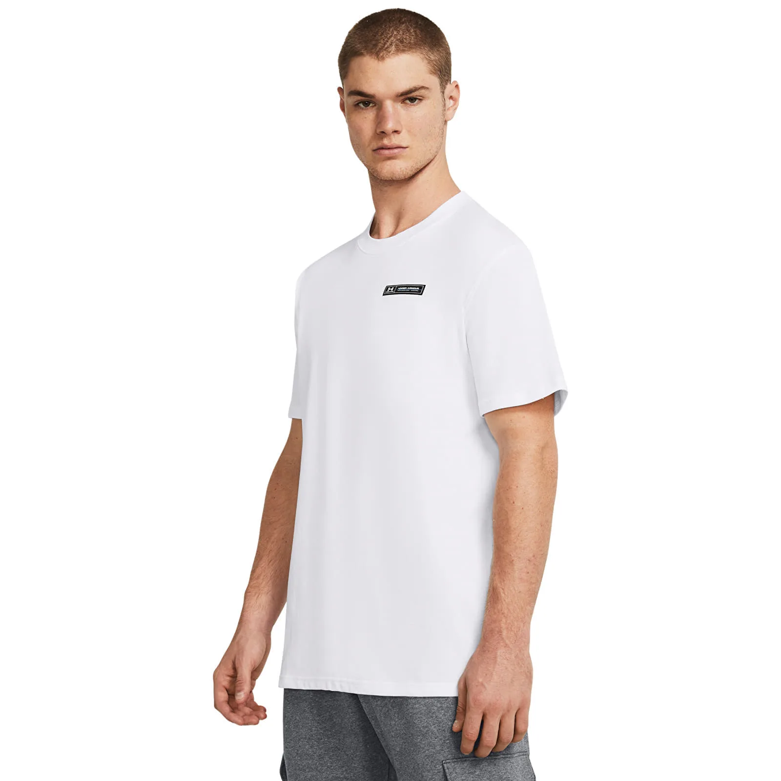 Тениска Under Armour HW ARMOUR LABEL SS Tee White/ Black M – White|Black – Мъжки тениски