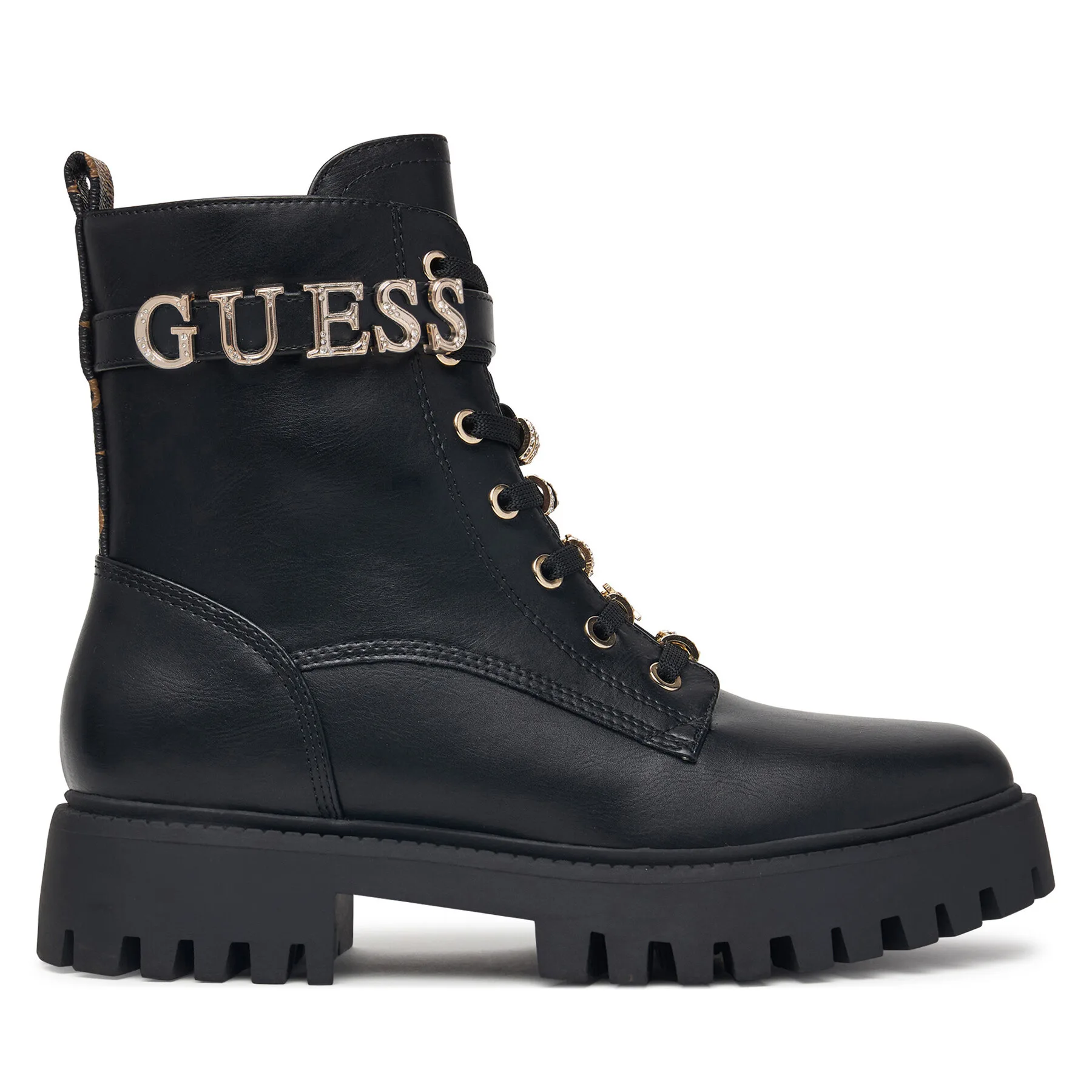 Дамски трапери Guess o Flffic ELE10 черни – Черен – Дамски трапери и кубинки