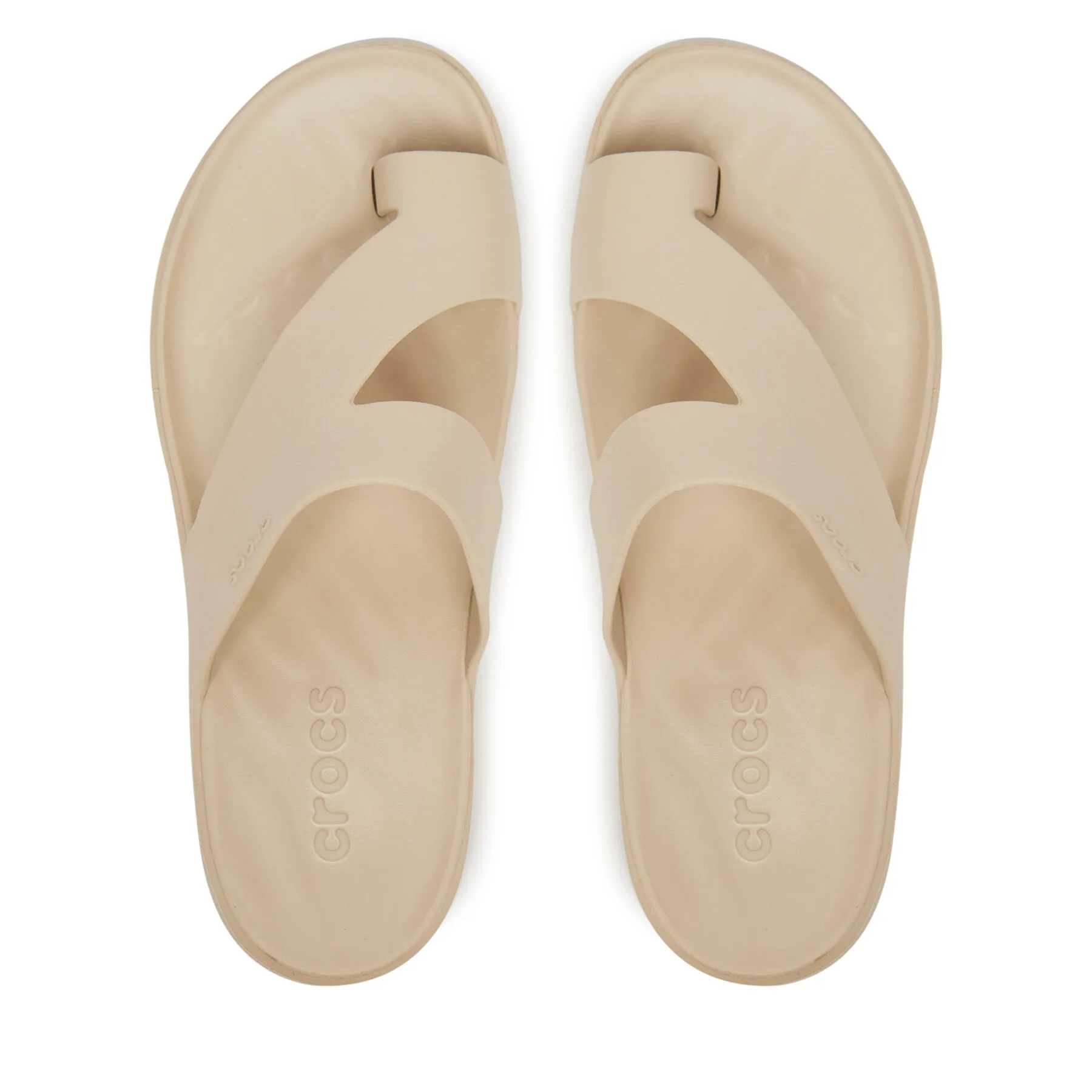 Джапанки Crocs Getaway Platform Toe Loop 210834 Бежов – Дамски джапанки