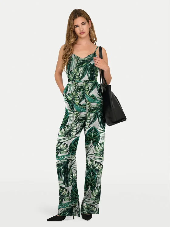 ONLY Гащеризон Nova 15352529 Зелен Regular Fit – Дамски гащеризони