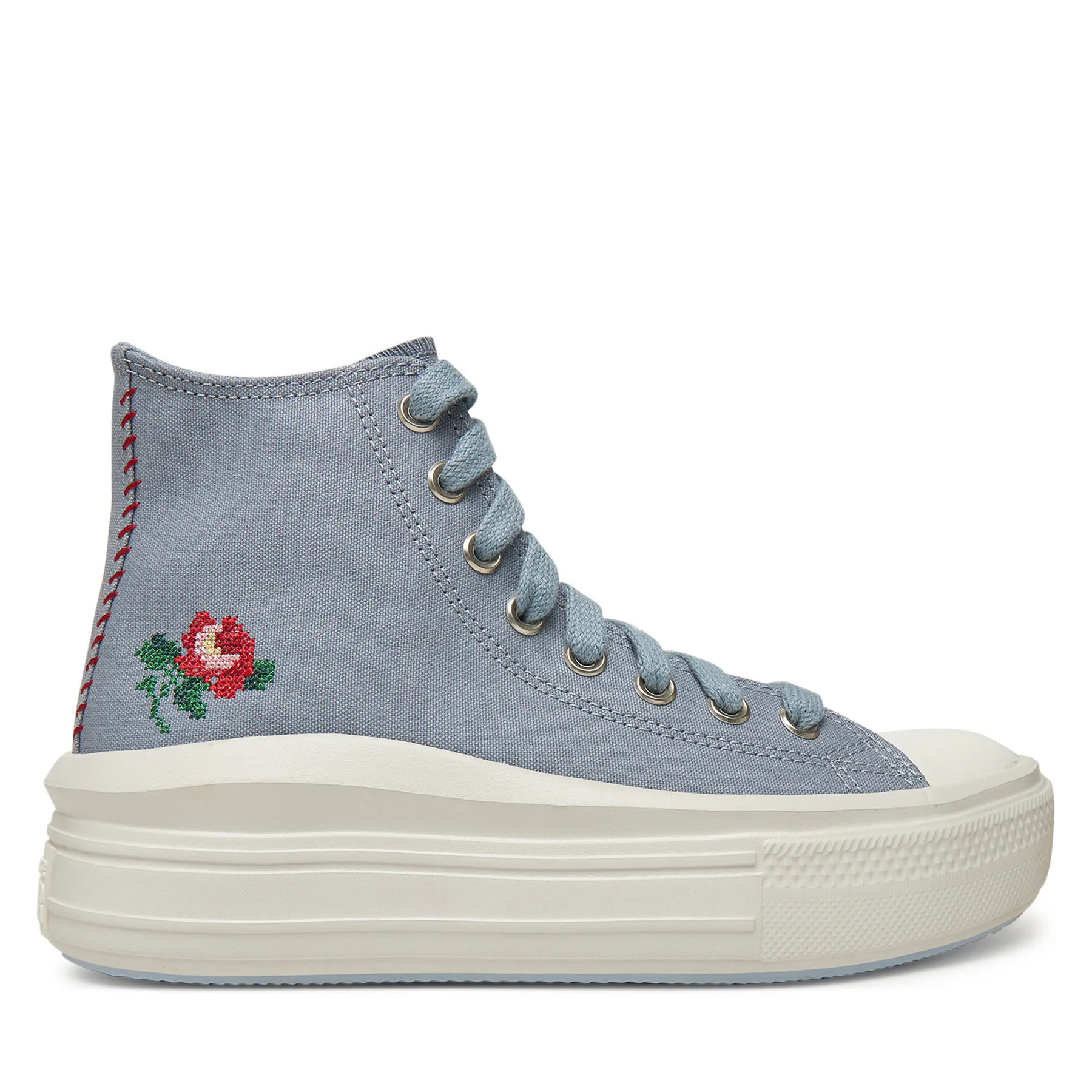 Кецове Converse Chuck Taylor All Star Move Platform Rose A12571C Сив – Дамски високи кецове