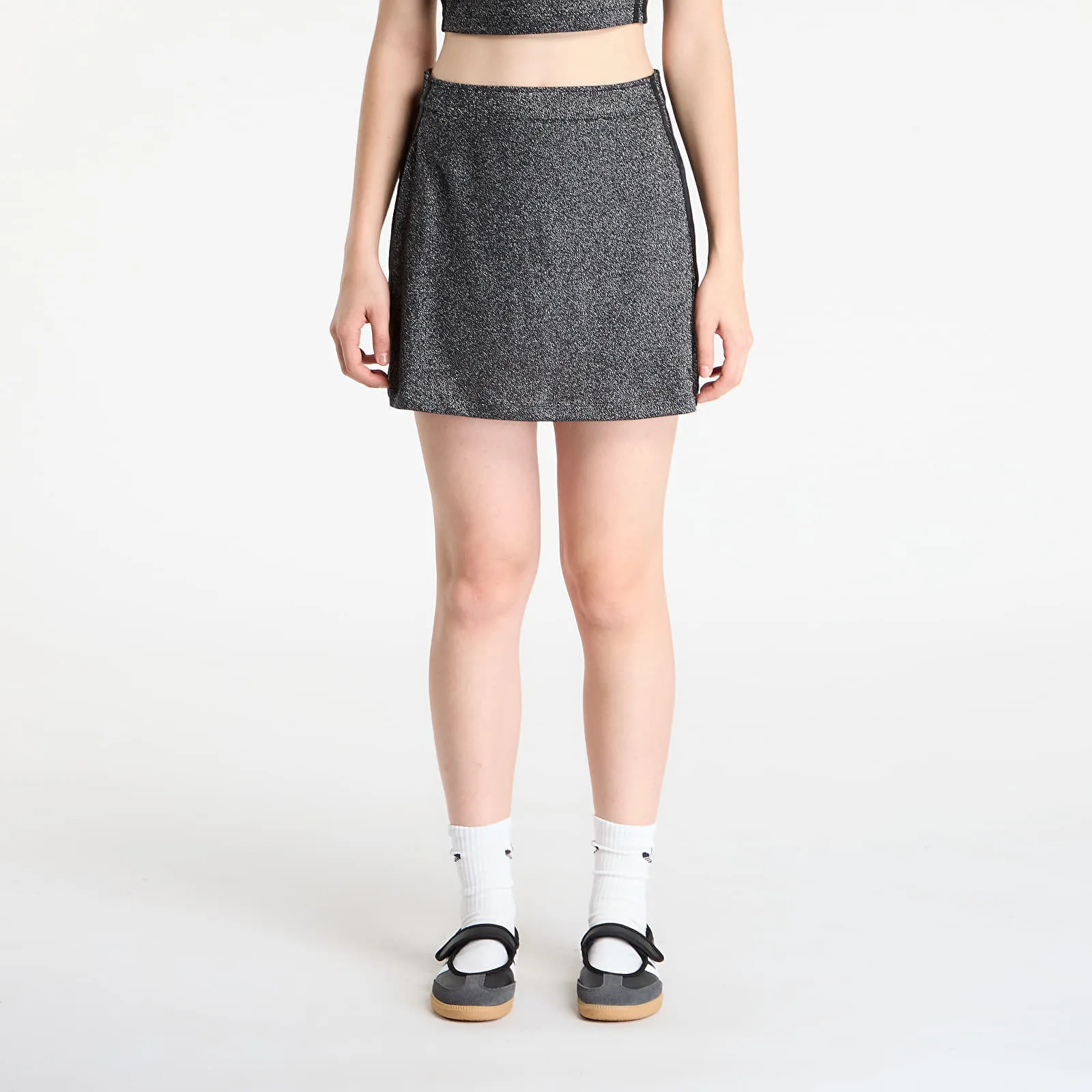Пола adidas Lurex® Mini Skirt Black/ Silver Met. XS – Black|Silver Met. – Дамски поли