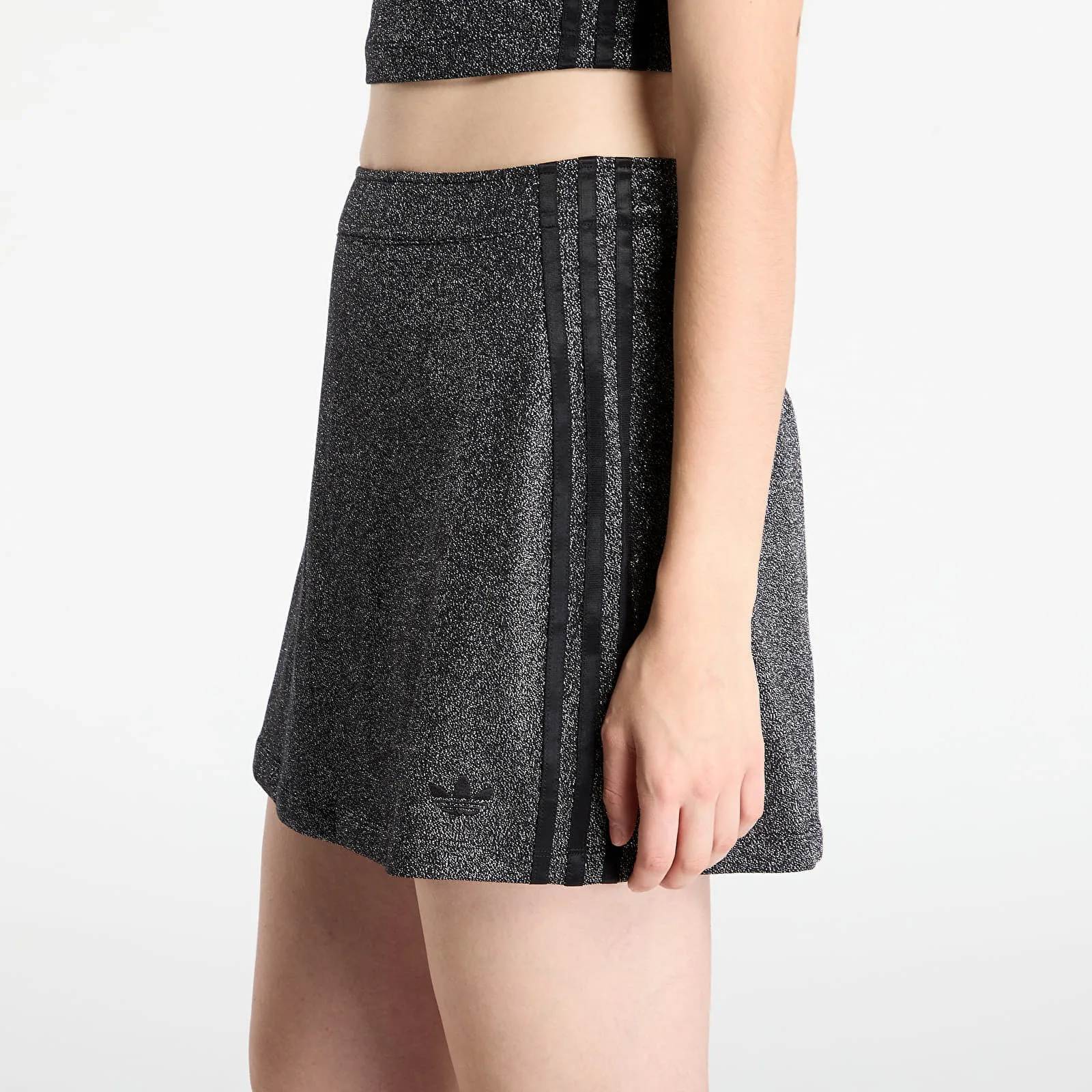 Пола adidas Lurex® Mini Skirt Black/ Silver Met. XS – Black|Silver Met. – Дамски поли