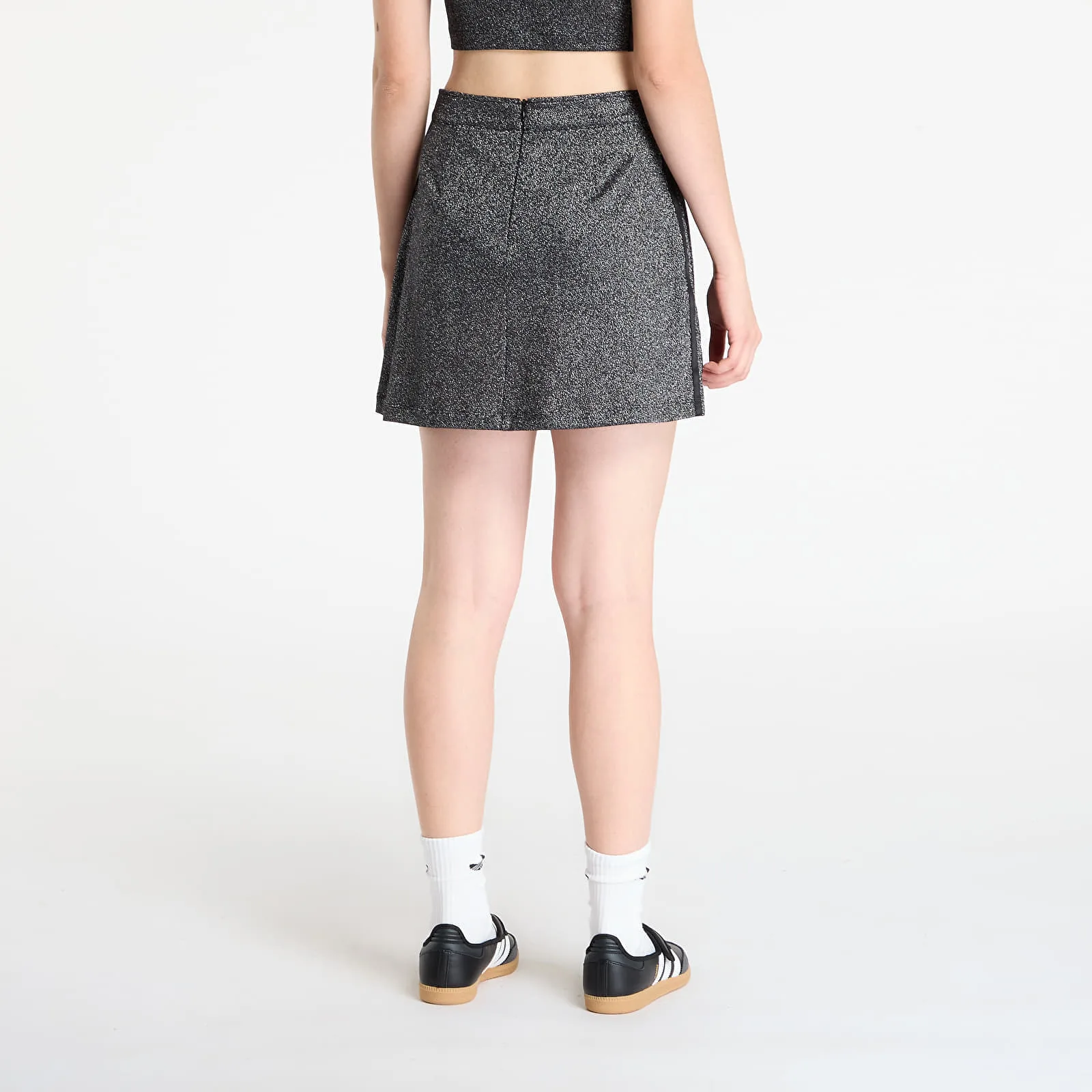 Пола adidas Lurex® Mini Skirt Black/ Silver Met. XS – Black|Silver Met. – Дамски поли