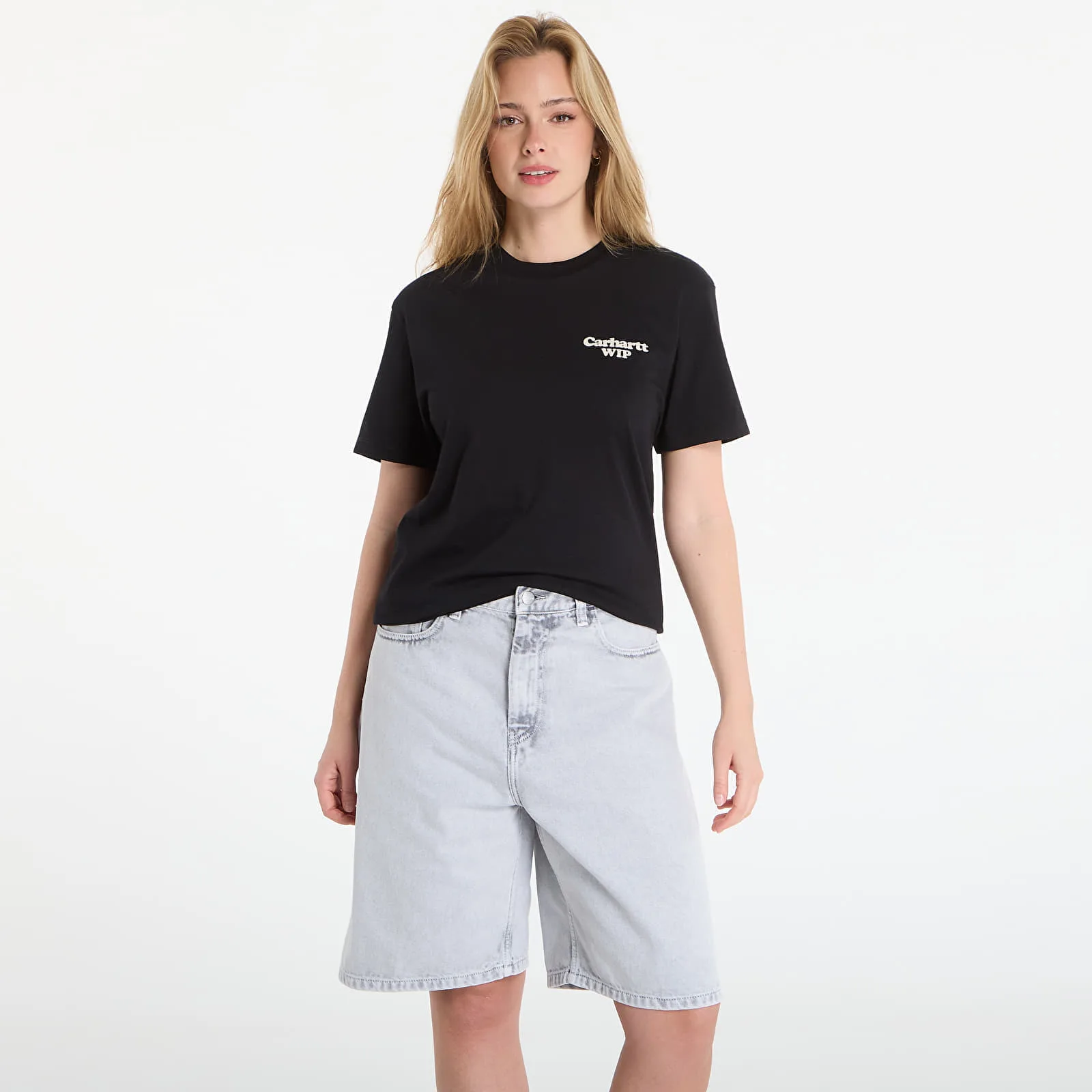Тениска Carhartt WIP W' S/S Spoiled T-Shirt Black XS – Дамски тениски