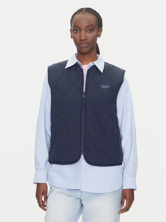 Дамски елек Tommy Jeans Onion тъмносин – Дамски елеци