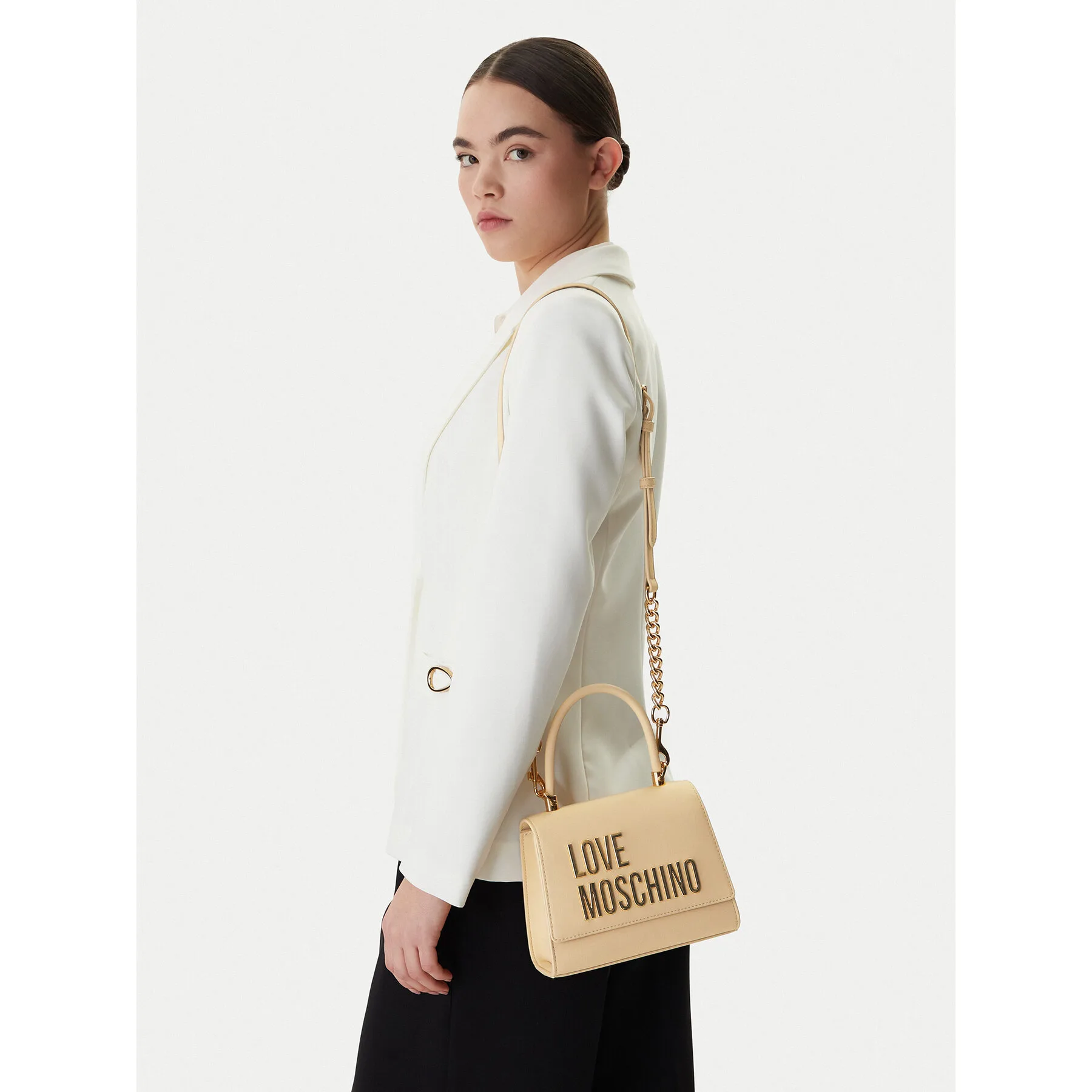 Дамска чанта LOVE MOSCHINO JC4024PP1OKD0129 Бежов – Класически дамски чанти