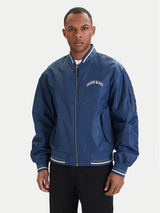 Calvin Klein Jeans Яке бомбър LV04RF510G Син Regular Fit – Мъжки бомбър якета