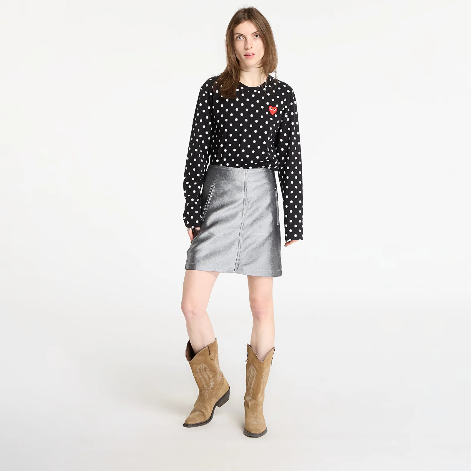 Дамска пола Calvin Klein Line Denim синя – Blue – Дамски миди поли