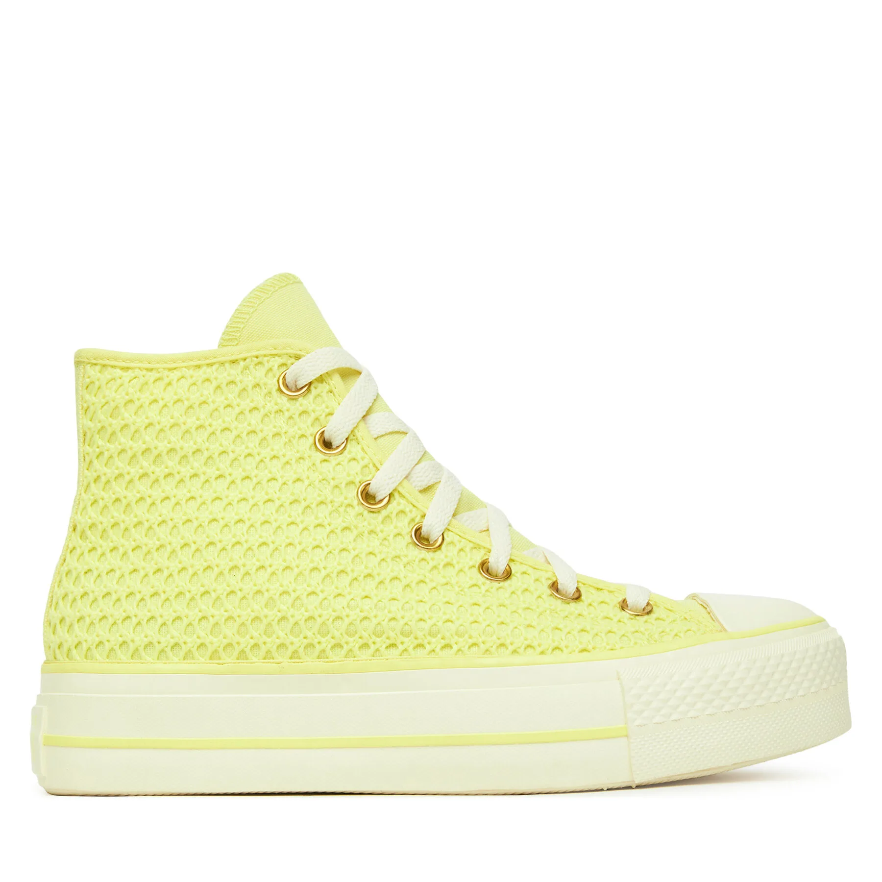 Кецове Converse Chuck Taylor All Star Lift Platform Knit A14967C Жълт – Дамски високи кецове