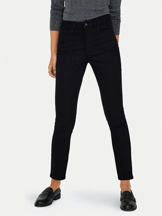 ONLY Дънки Iconic 15333948 Черен Skinny Fit – Дамски дънки