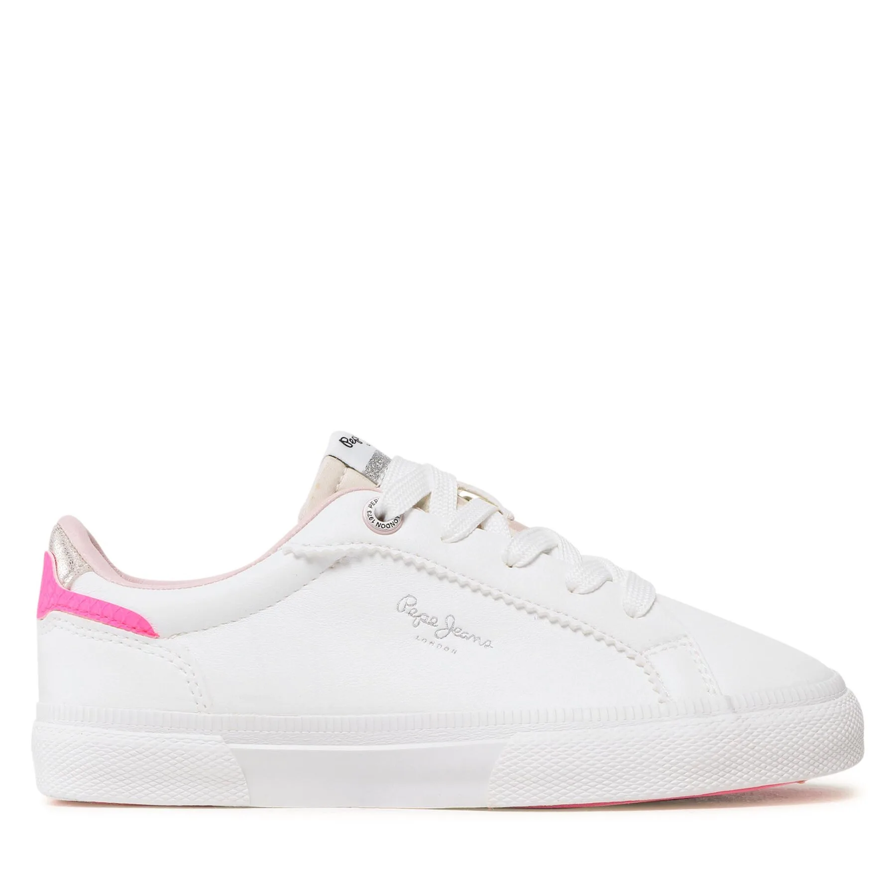 Гуменки Pepe Jeans Kenton Basic Girl PGS30549 Бял – Детски ниски кецове