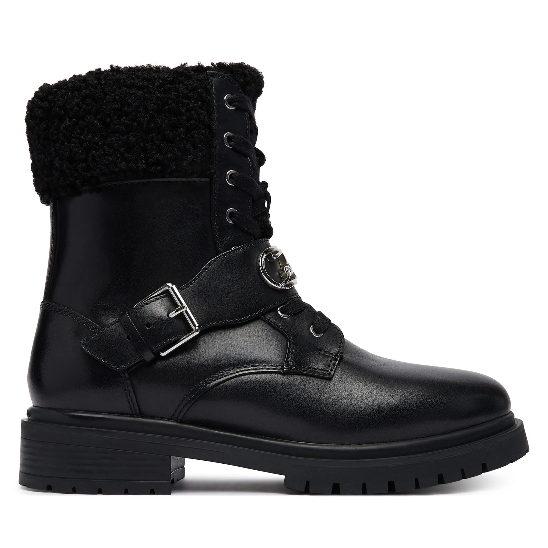 Зимни обувки KARL LAGERFELD Binky II KL47566W Черен – Дамски равни боти