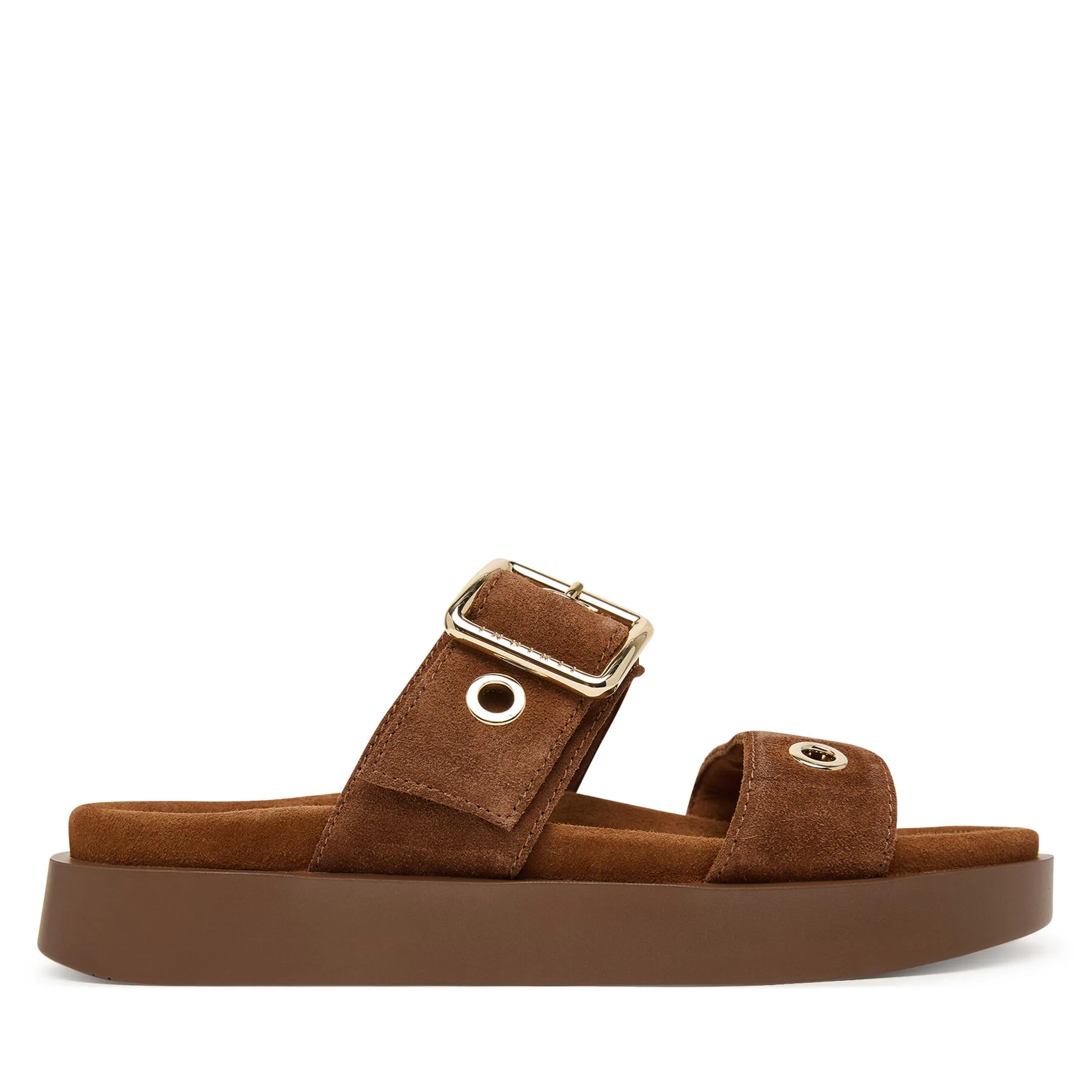 Чехли Inuikii Tilda Buckle 1004.003.0631 Тъмнокафяв – Дамски чехли