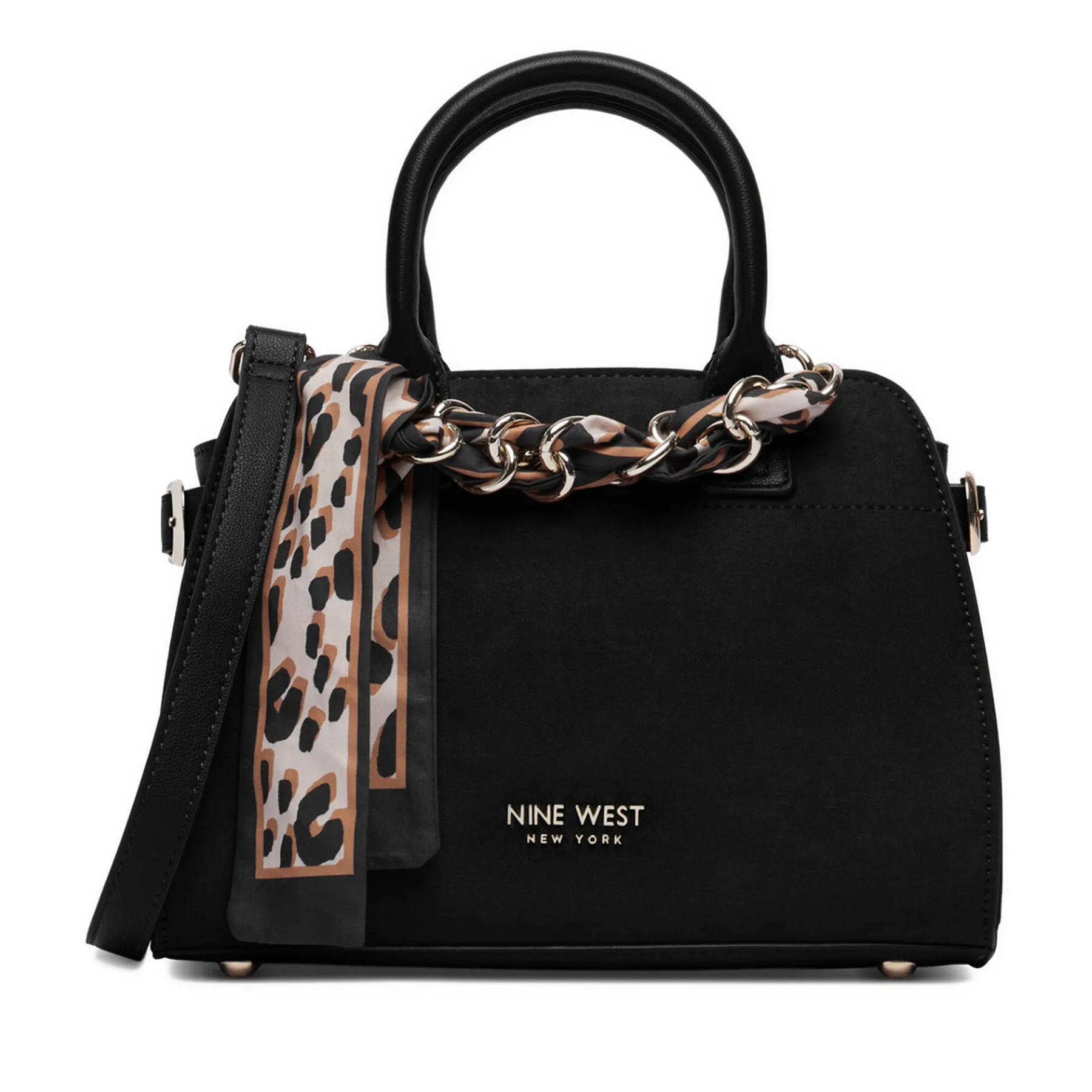 Дамска чанта Nine West HELLESA-LDA9464 черна – Черен – Дамски чанти тип куфарче