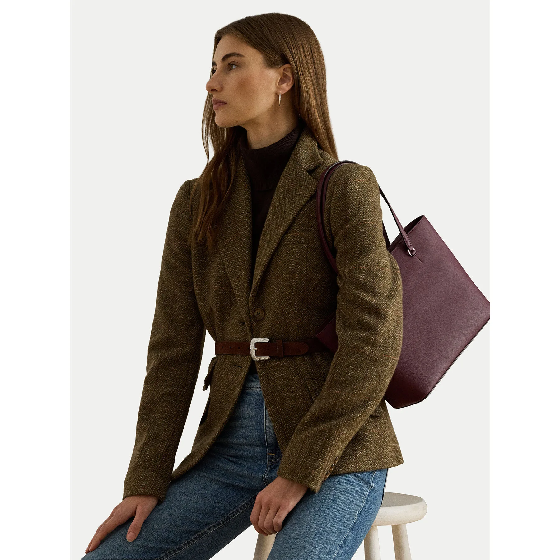 Дамска чанта LAUREN RALPH LAUREN 431924351026 бордо – Класически дамски чанти