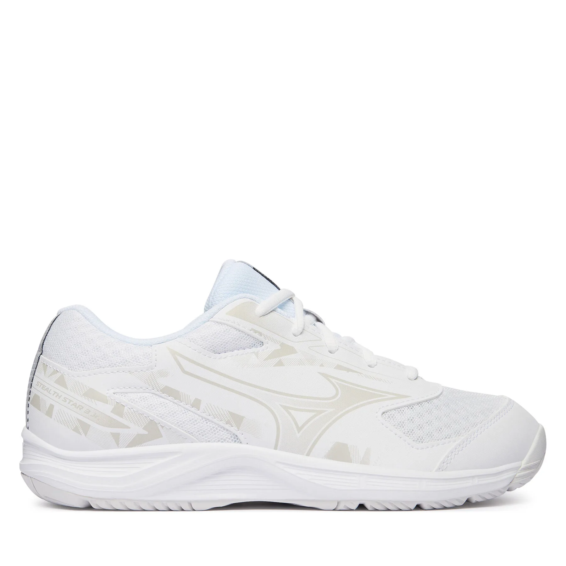 Обувки за зала Mizuno Stealth Star 3 Jr. X1GC2507 Бял – Обувки за спортове на закрито