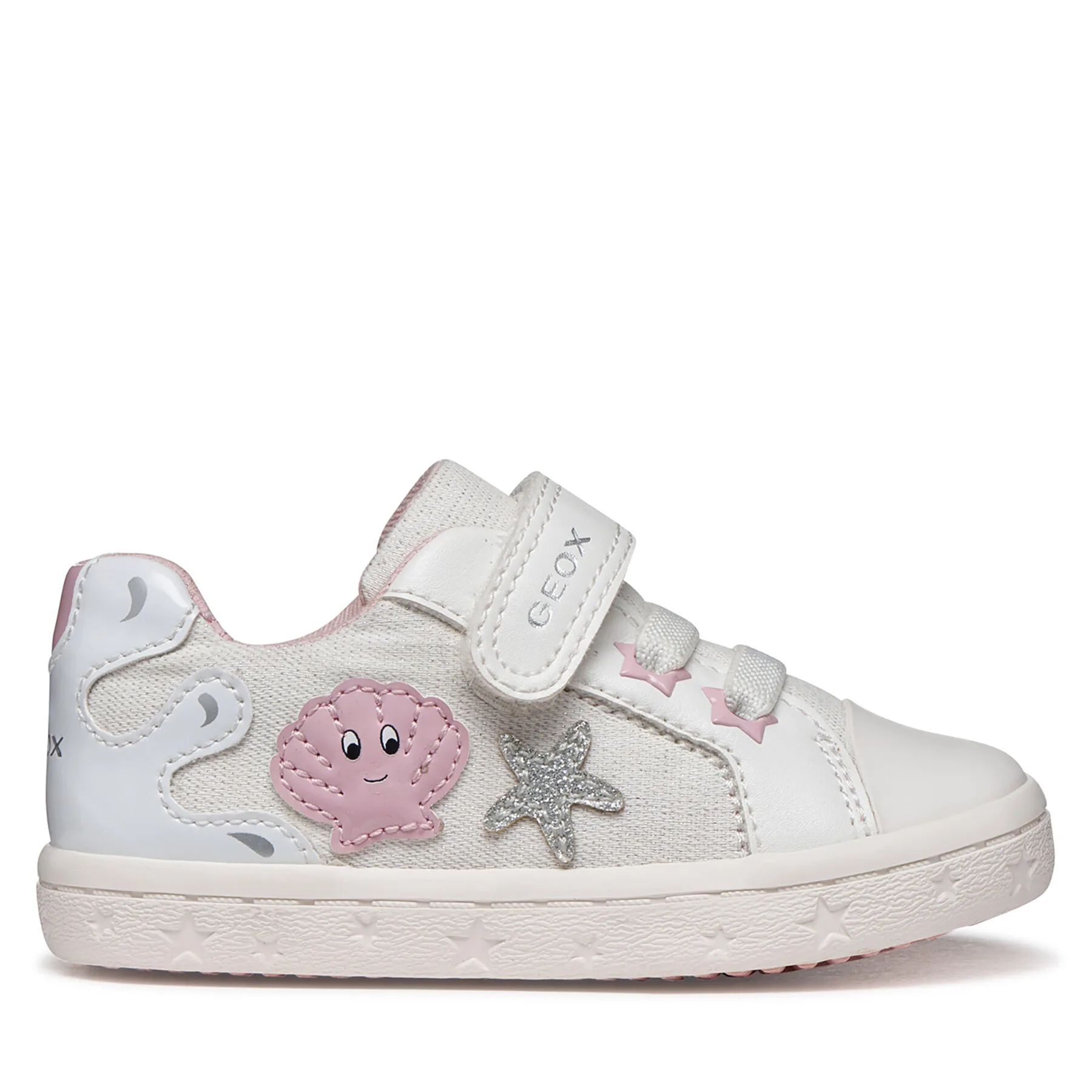 Кецове Geox B Gisli Girl B651MB 00954 C0007 S Бял – Детски ниски кецове