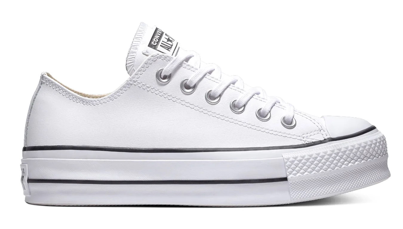 Дамски високи кецове Converse Chuck Taylor All Star Lift Clean Low Top бели – Branco
